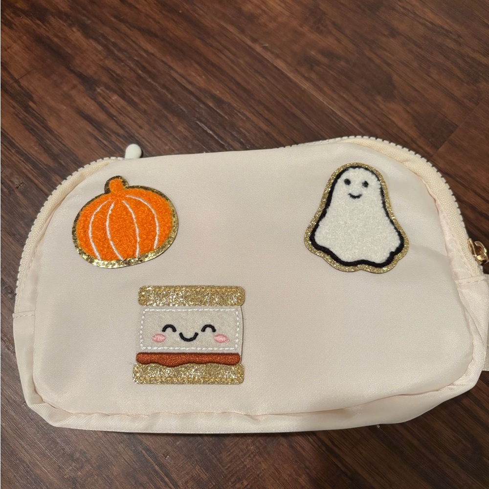 Kids Halloween Themed Cream Belt Bag